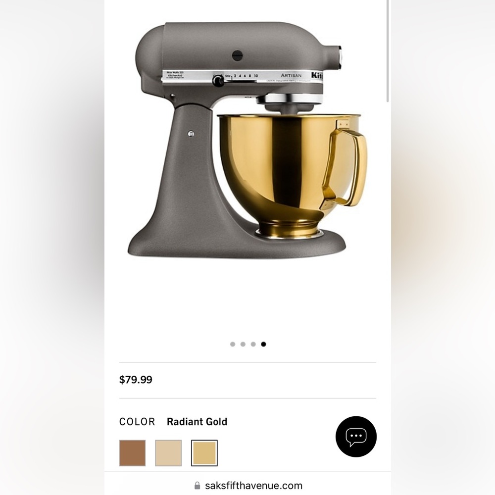 KitchenAid Gold Stainless Steel Bowl KSM5SSB